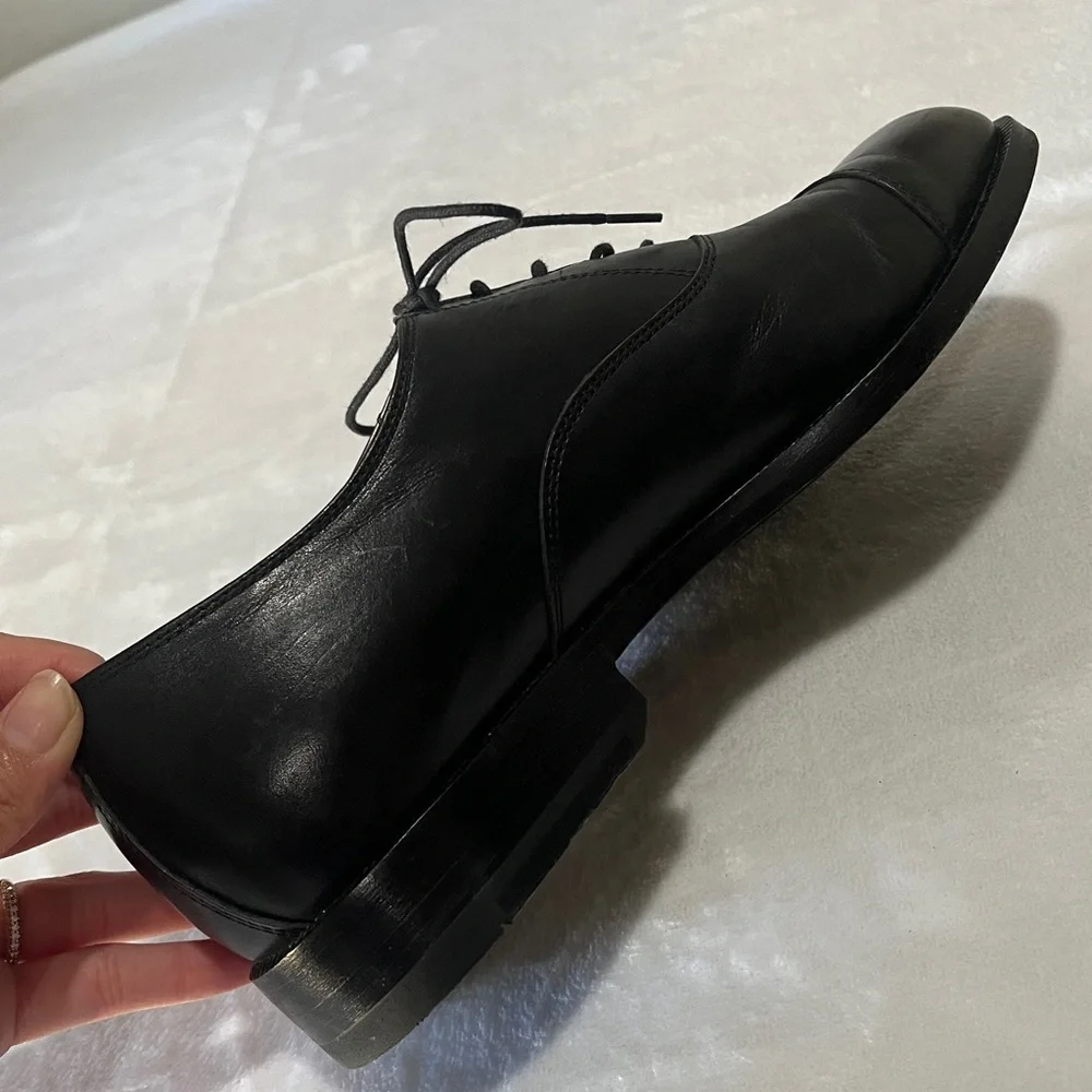 Rockport genuine leather size 7.5 classic Black Leather Men's Dress Shoes